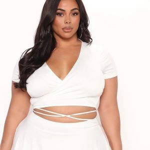 Fashion Nova wrap shirt